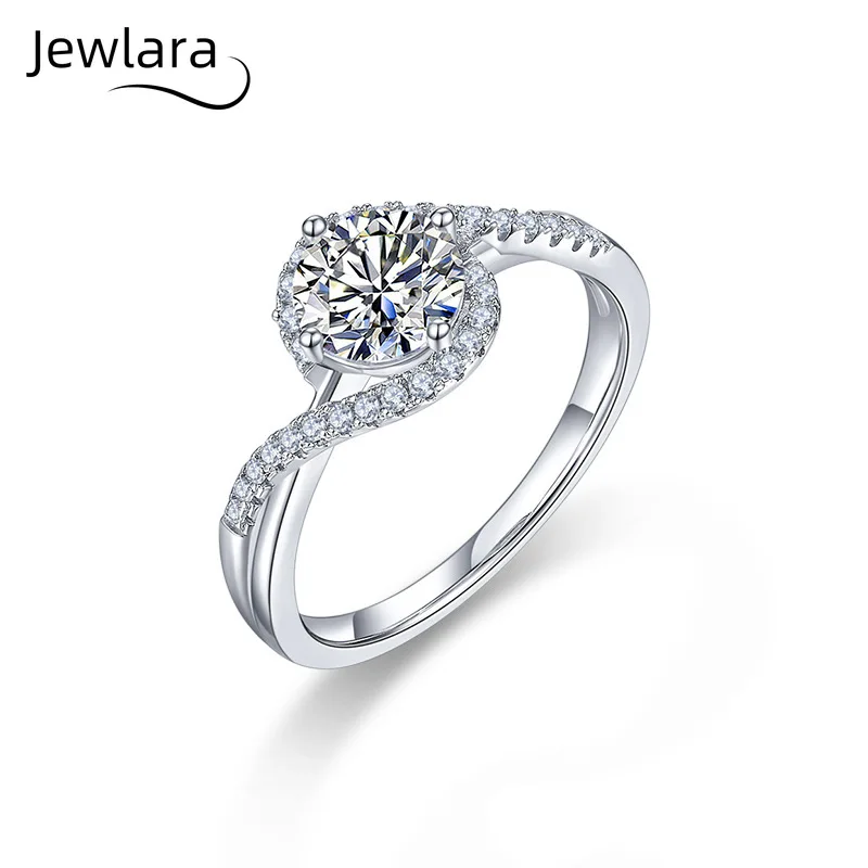 

Кольцо из серебра 925 пробы Jewlara, не выцветающее, с бриллиантом мозарелла, женское, модное ювелирное украшение