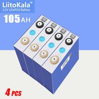 Top 4pcs Lifepo4 Battery Cell 100Ah 105AH 3.2V Grade A Deep Cycle 12V 24V 48V EV Boats Golf Cart Home Solar Storage System