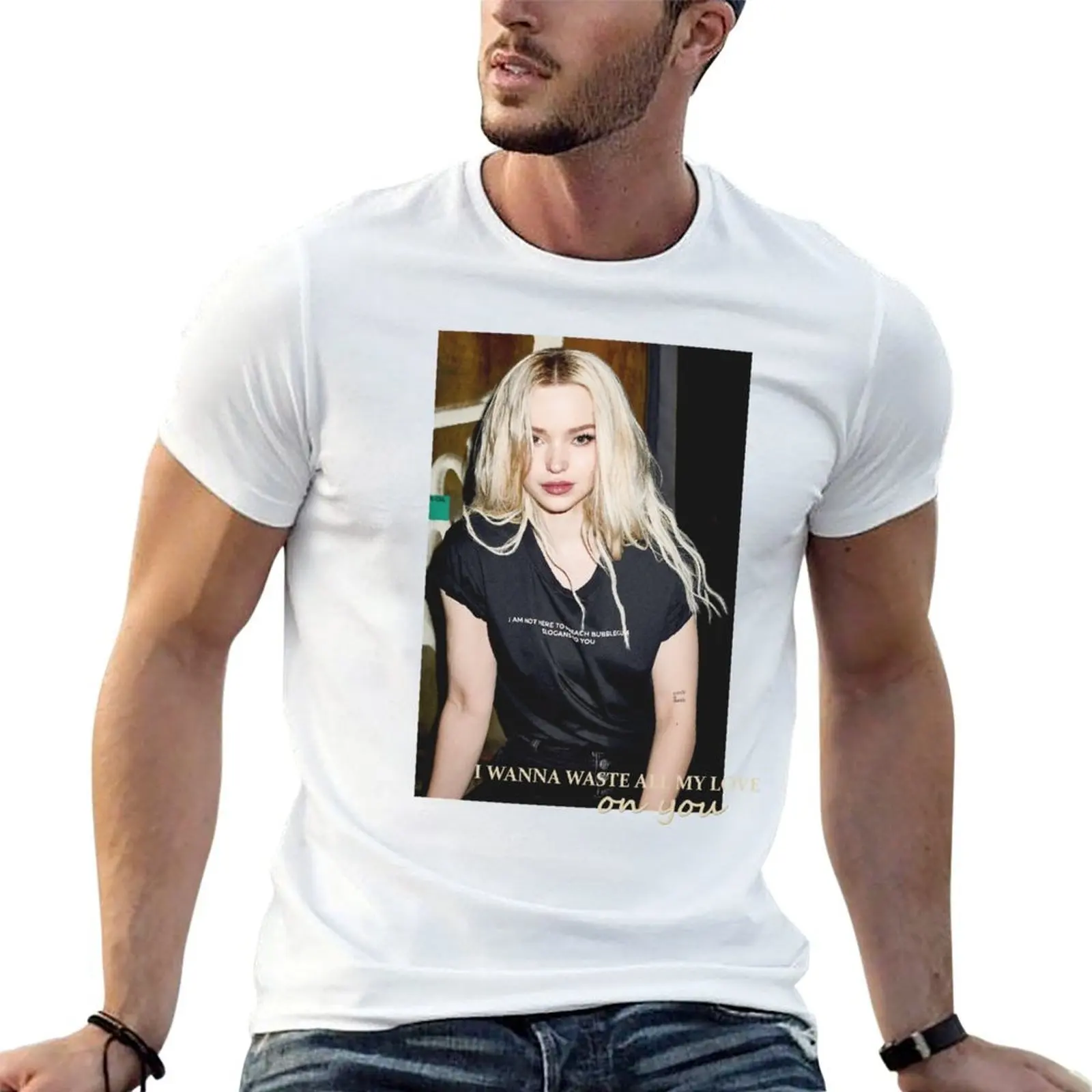 Dove Cameron - Waste T-Shirt man t shirt graphic men t shirt cotton 100% printed t shirts for man T-shirt