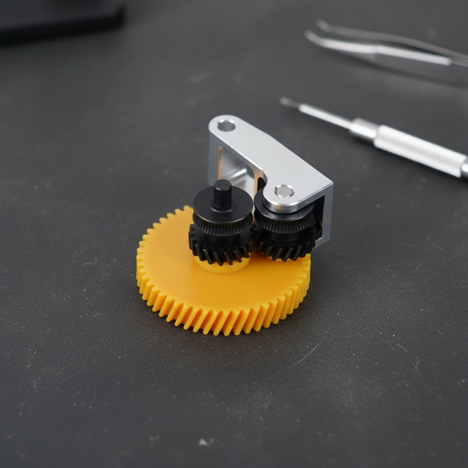 Extruder Gear Kit DLC Nano-Coated Extruder Gear Assembly Kit 3D Printer Parts Hardened Steel Wear-Resistant for Makers