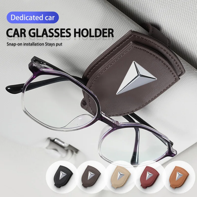 Car Sun Visor Glasses Holder Clip Nappa Leather Sunglasses Clip For Deepal Changan S7 SL03 SL0 2022