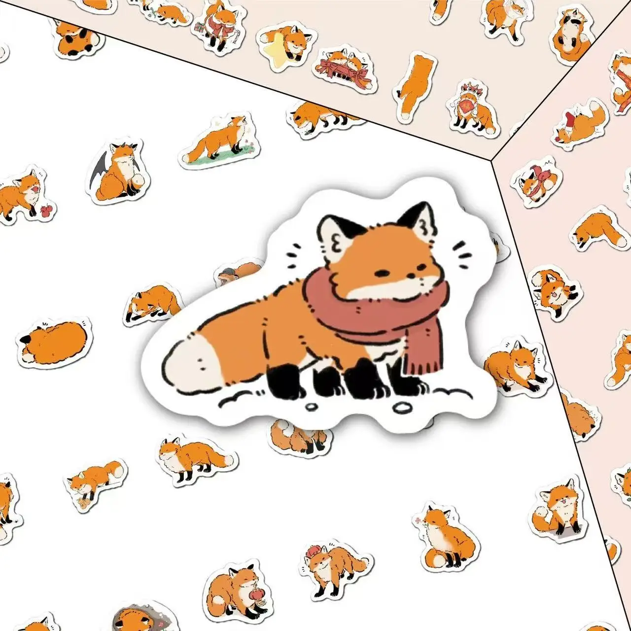 80 قطعة من ملصقات الثعلب اللطيفة الصغيرة - شارات كاواي صغيرة لأجهزة الكمبيوتر المحمول وزجاجة المياه وسجل القصاصات DIY هدايا ديكور صغيرة #4