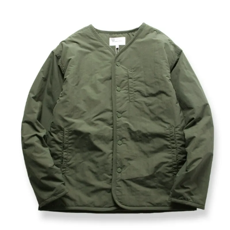 Retro Jaet with Button V-Ne Waterproof Workwear Layering Men's Coat