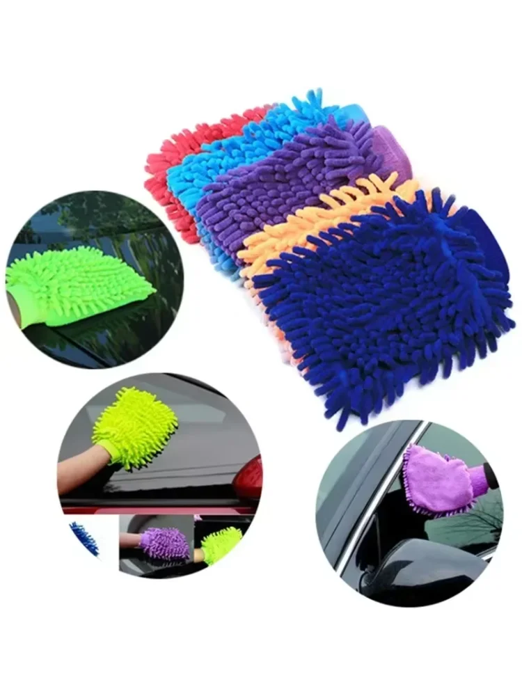 1pc House Cleaning and Car Wash Mitts, Home Dusting Microfiber Gloves, Washing Clean Polish Faster