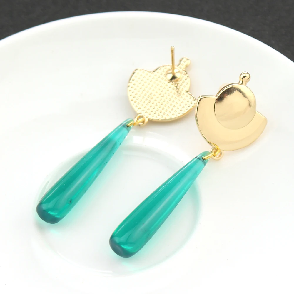 Anime The Apothecary Diaries Mao Mao Cosplay Earrings Alloy Green Gem Earstuds Earclip Earwear Eardrop Pendant Jewelry Accessory