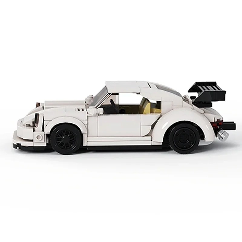 MOC-Blocos de Construção de Modelo Supercar, Carro Esportivo Branco, Tijolos Técnicos de Montagem DIY, Brinquedos de Construção para Crianças, Presentes de Férias