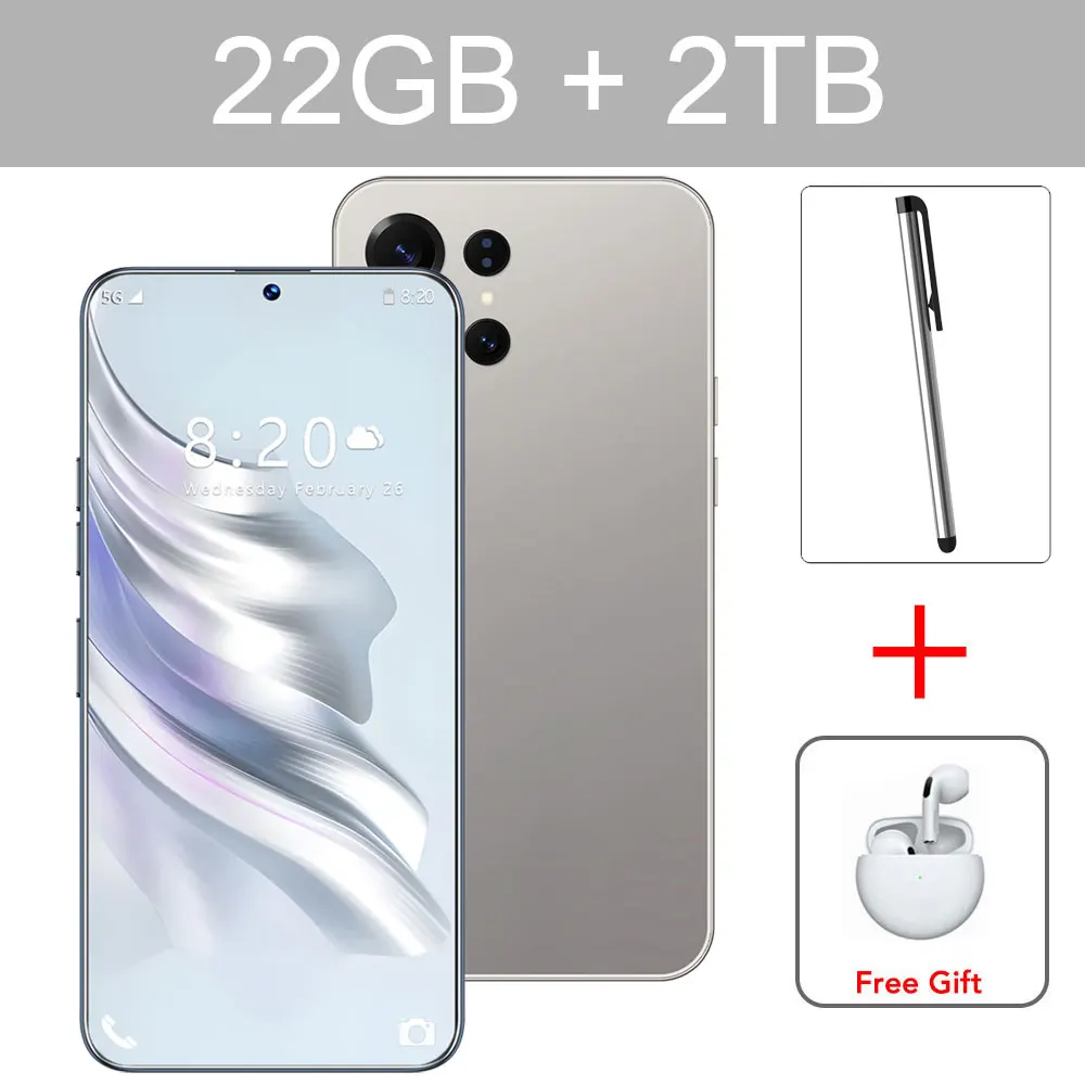 Nieuwe S26 Ultra Smartphone 2026 Origineel 7.3HD Globale Versie 5G Dual SIM Voordelige Mobiele Telefoons 7800mAh Android 15 Mobiele Telefoons