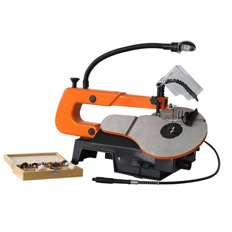 

Custom 16-inch speed regulation desktop curve saw cast iron base with flexible shaft cutting diameter 406mm woodworking curve