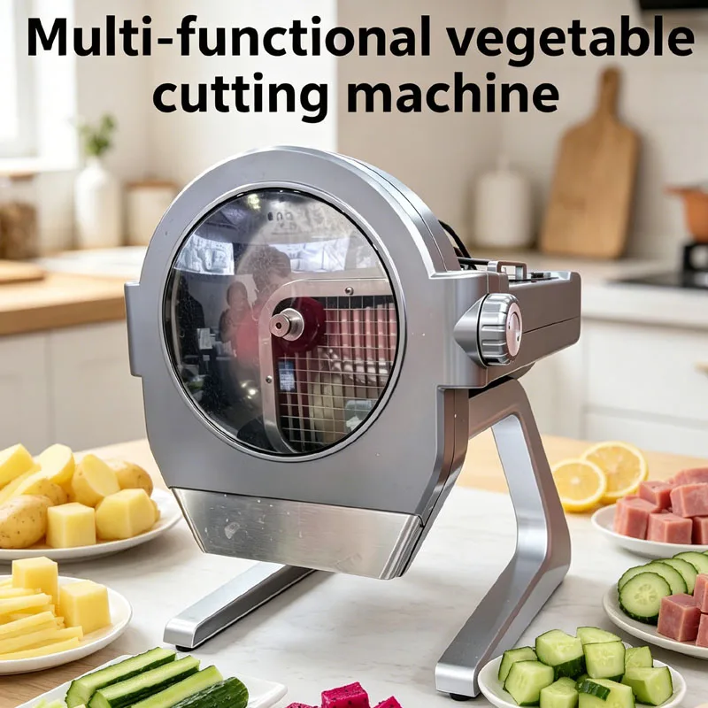 Electric Automatic Vegetable Cutter Machine Commercial Desktop Shred Slice Dice Cutting Machine