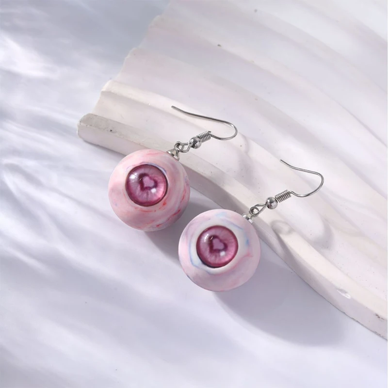 مضحك مقلة العين أقراط محاكاة 3D مقل العيون القوطية الأقراط قلادة تأثيري مجوهرات هدية #1