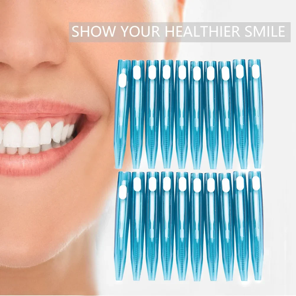 

20Pcs Interdental Whiten Tooth Brush Flossing Head Toothpick Oral Care Clean Bridgework Braces Removed Plaque Stimulates Gums