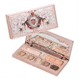 Flower Knows Strawberry Cupid Series 7 Colors Eyeshadow / blush / Matte Highlighter Palette Delicate Matte Glitter Face Makeup
