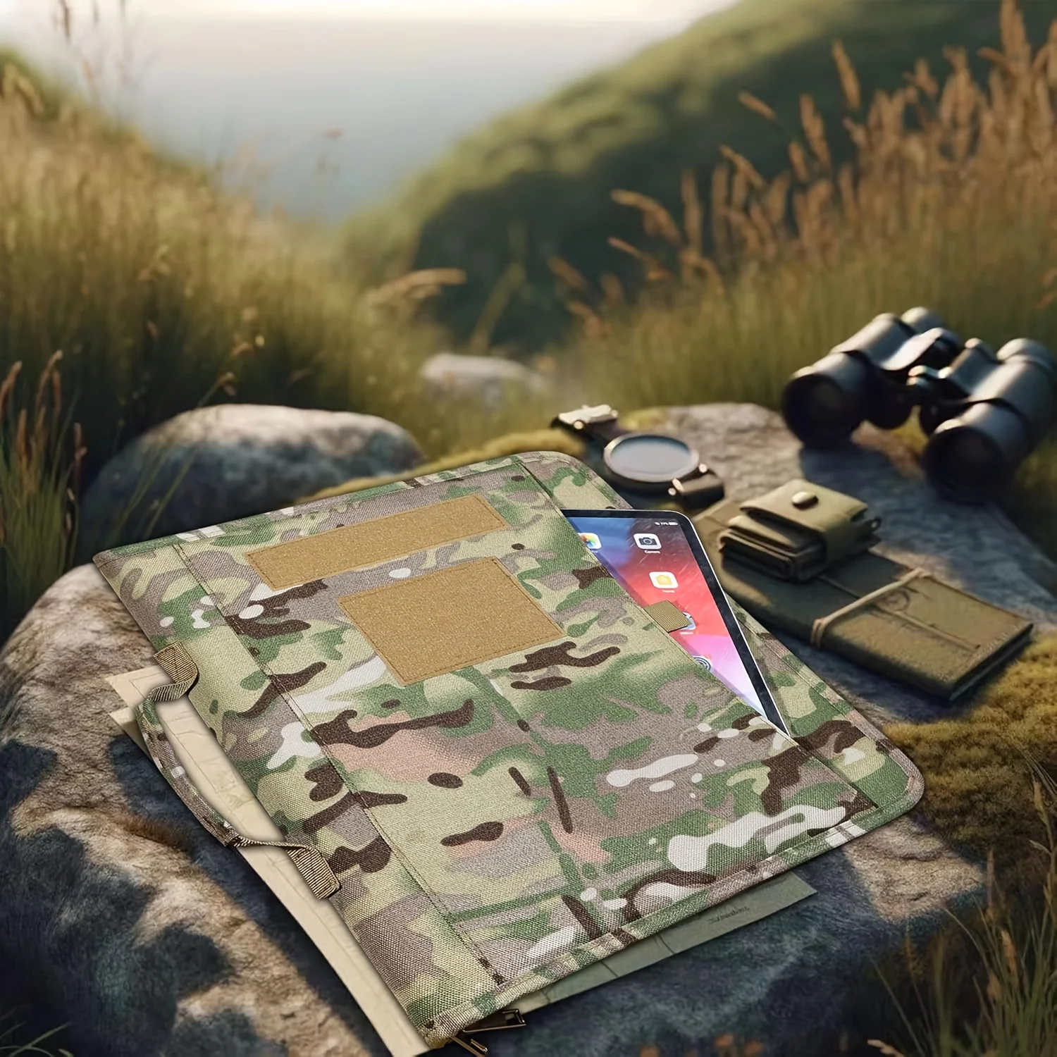 

FANDAO Tear-Resistant Zippered Journal Organizer - A4 Ring Binder Weather-Resistant Writing Case for Backpacking & Field Work