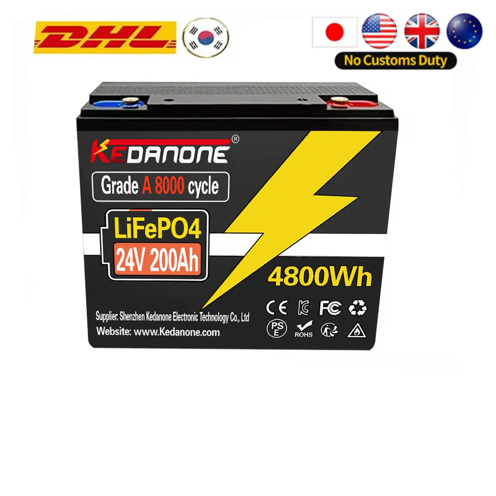 

24V 1800Ah LiFePO4 Battery 32700 Built-in BMS 6000+ Cycles Lithium Iron Phosphate For RV Golf Cart Solar Storage Outdoor Camping