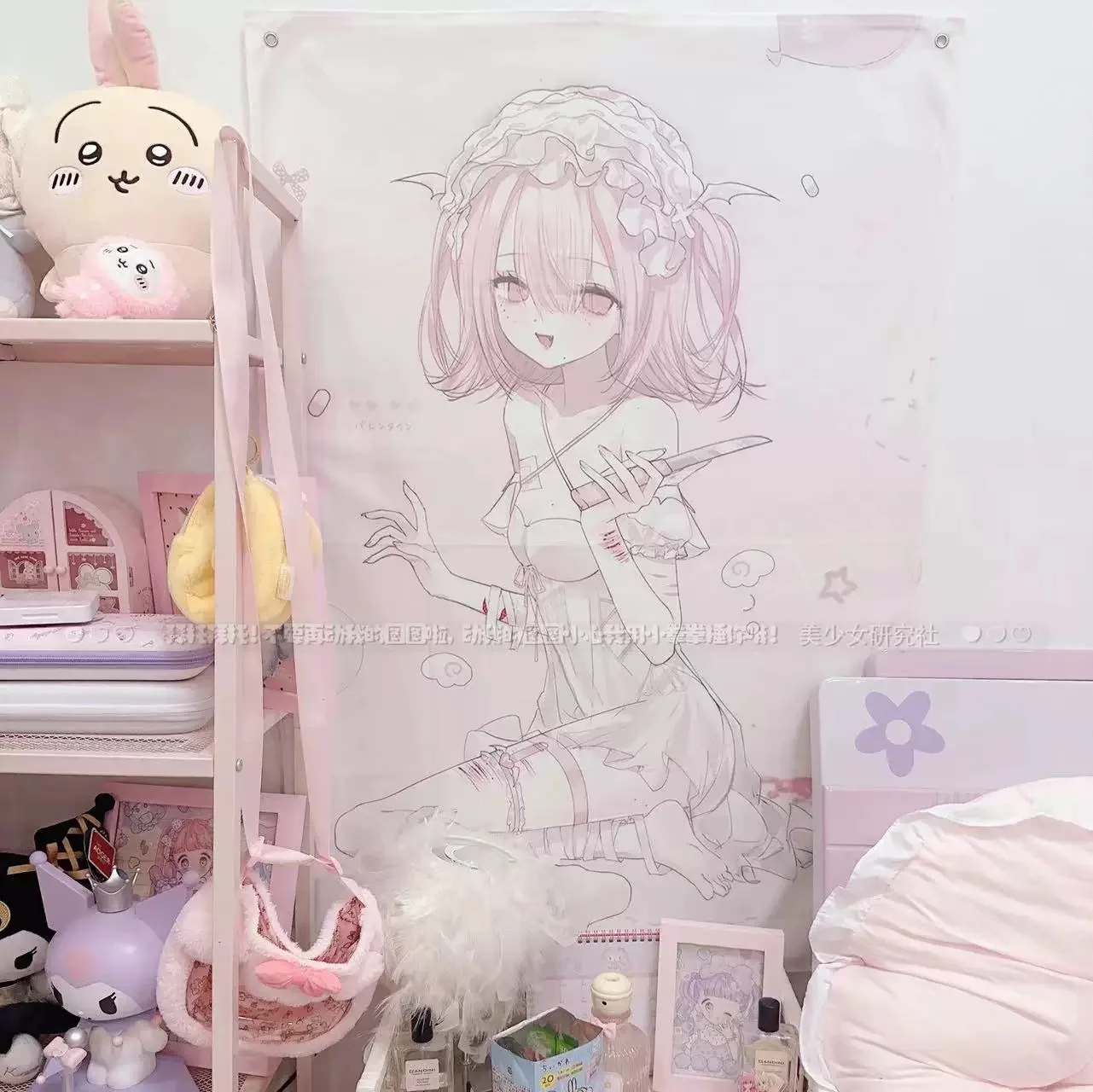 A lifestyle banner representing the bald community featuring aesthetics for wall hangings tapestries and background fabric