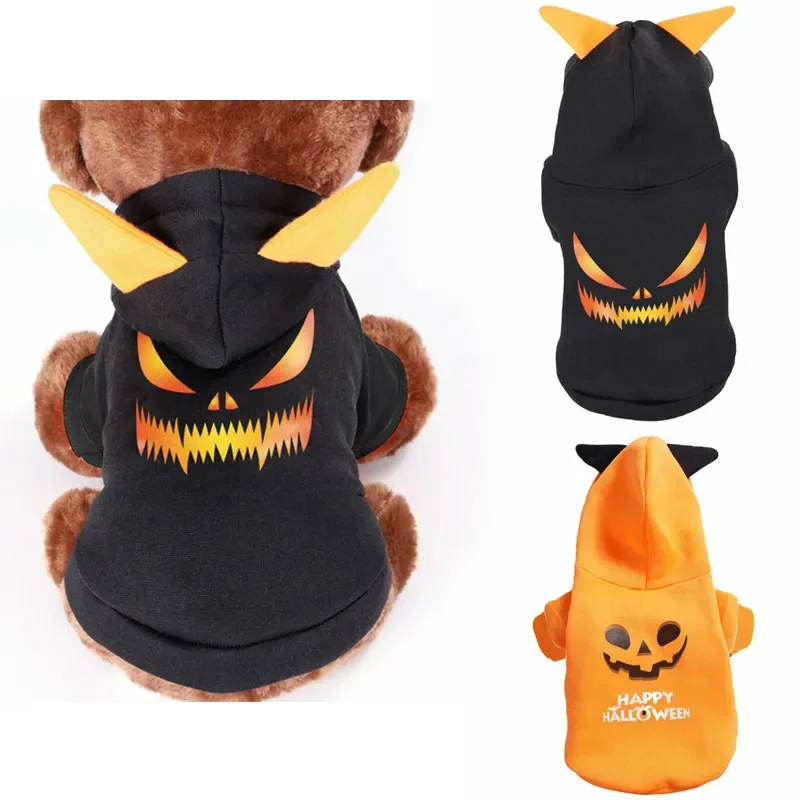 

Dog Apparel Halloween Dogs Costume Puppy Hoodies Pumpkin Doggie Winter Clothes Sweatshirt Pet Hooded Coat Cat Jacket Devil Role
