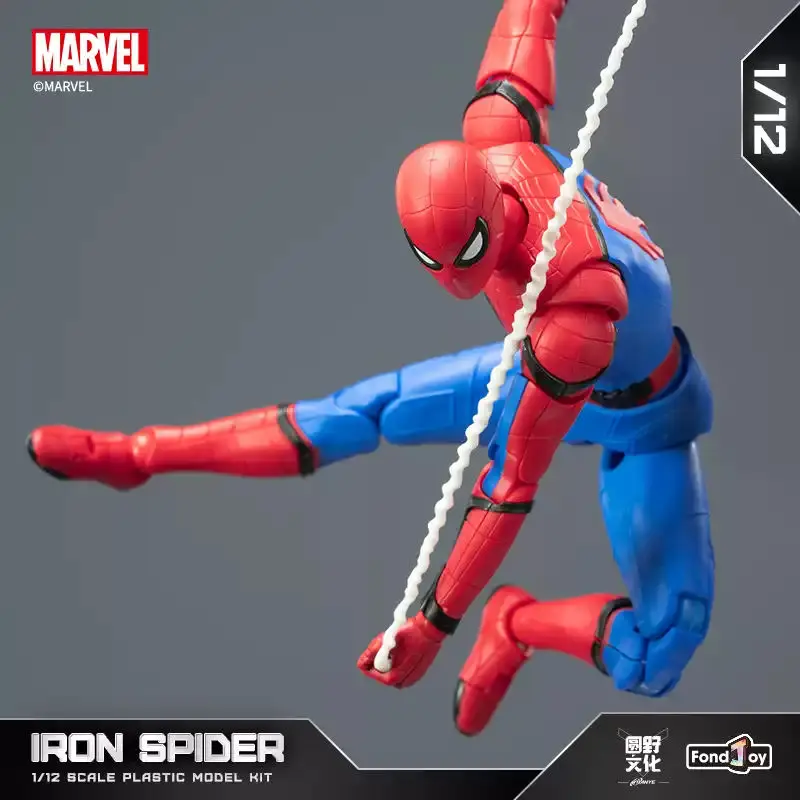 FondJoy véritable Original Marvel série d'assemblage 1/12 classique rouge et bleu costume Spider-Man assemblage modèle Figure jouets à collectionner