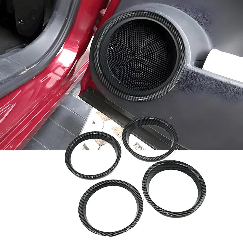 For Nissan Qashqai J10 2007 2008 2009 2010 2011 2012 2013 Carbon Fiber Style Car Audio Sound Cover Accessories Trim