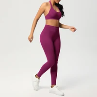 2 Piece Yoga Clothes Women's Tracksuit Athletic Wear Pilates Fitness Suit Gym Workout Push Up Clothes Sports Bra Leggings Suit - Image 5