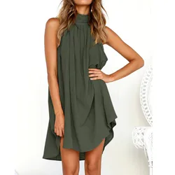 Womens Holiday Irregular Dress Ladies Summer Beach Sleeveless Party Dress Vestidos En Oferta LiquidacióN EnvíO Gratis Ropa Para