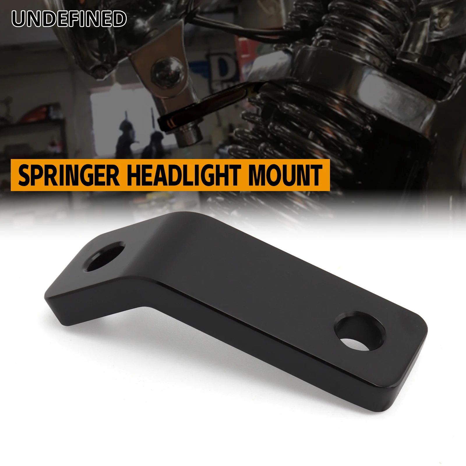 Motorcycle Black Chrome Headlight Mount Bracket For Harley Bobbers Choppers Custom Bike DNA Ultima Mid USA Springer Front Ends