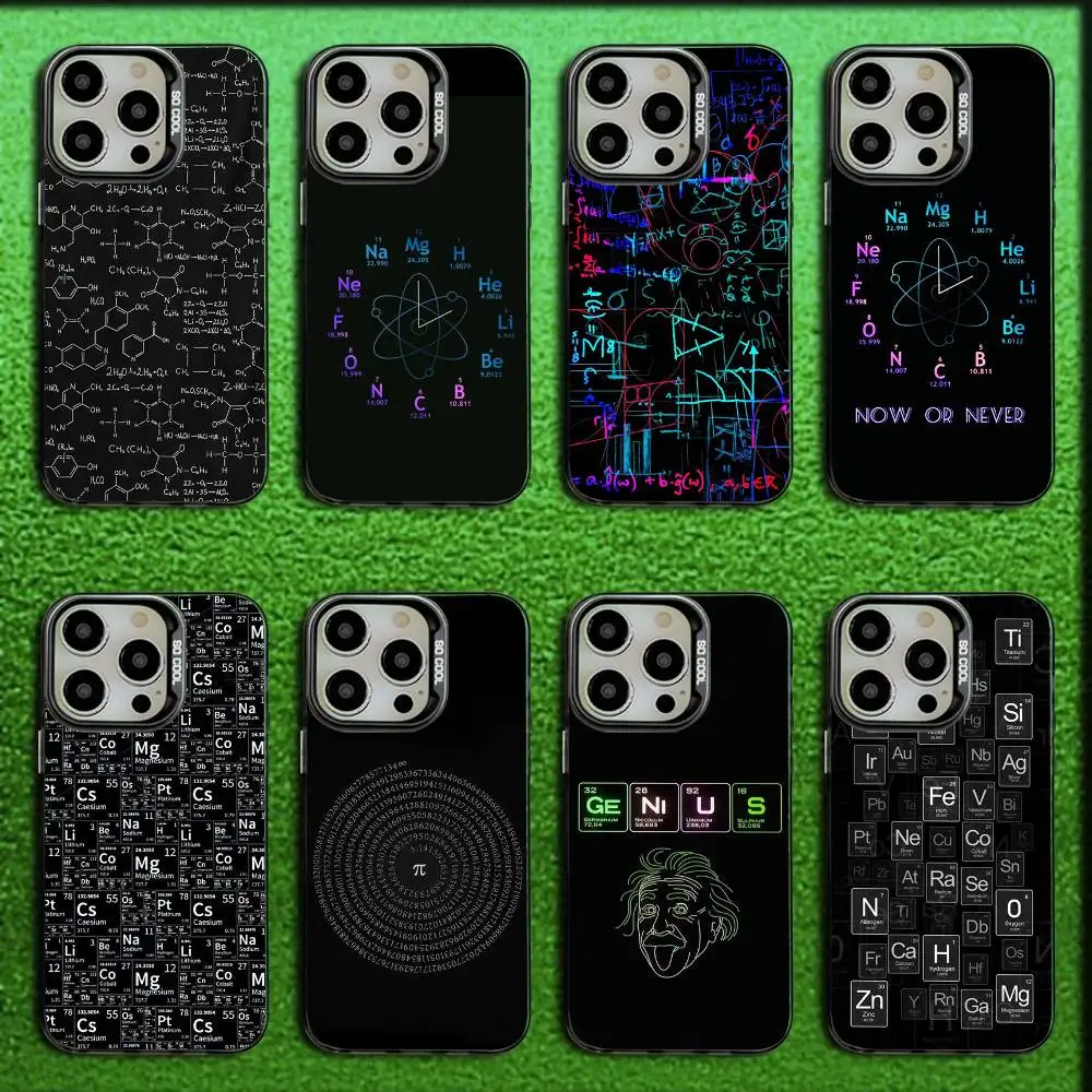 

Chemical Elements Phone Case For iPhone 16,15,14,13,12,11,Mini,Pro,E,SE4,MAX Candy Matte Shockproof Black Cover