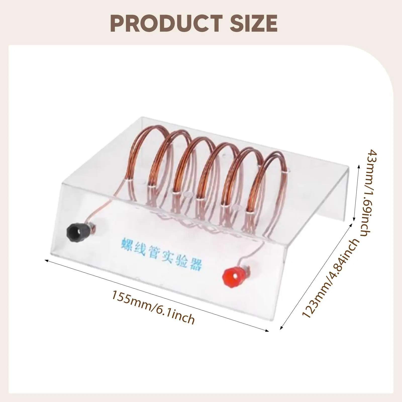 Dispositivo experimental solenóide, modelo científico, habilidades mãos, melhorando habilidades práticas, equipamento educacional de ensino de física