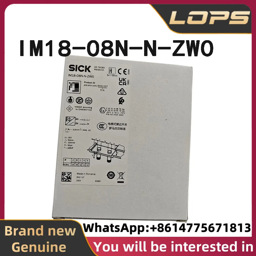 IM18-08N-N-ZW0 Brand new original SICK Inductive proximity explosion-proof switch sensor part number 6021127, welcome to consult