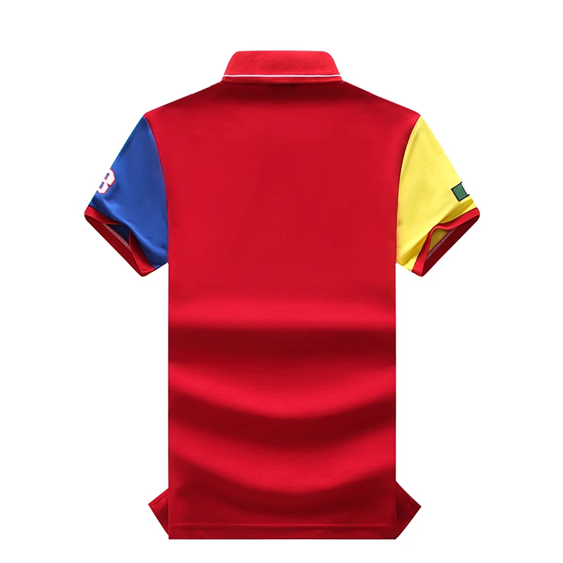 New Men's Polo Shirt Classic Short-sleeve Fashion Sports Italy Embroidery PLUS US Size Buttons Collar