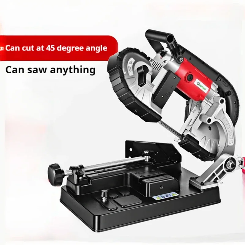 Band Saw Machine Small Household Portable Band Saw Stainless Steel Metal Cutting Machine Non-sparking Small Sawing Machine