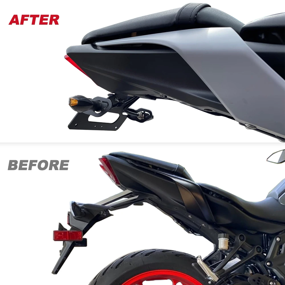 Fit For Yamaha FZ-07 / MT- 07 2014 2015 2016 2017 2018 2019 2020 Motorcycle Rear Tail Tidy License Plate Fender Eliminator kit