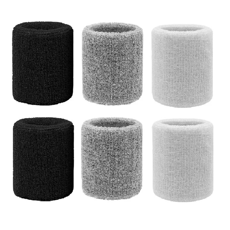 Sweatbands Sports Wristband For Men & Women - Moisture Wicking Athletic Cotton Terry Cloth Sweatband For Sports