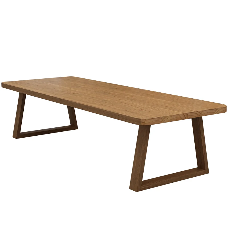 

Living room long table Nordic solid wood desk simple double study table home desk workbench computer table