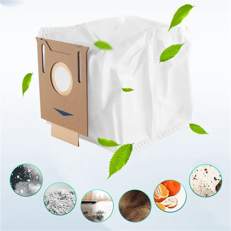 ABMS-Disposable Dust Bag For ECOVACS Deebot T8 AIVI T8 T9 N8 DX93 DDX96 Robot Vacuum Cleaner, 10 Pack Vacuum Bags