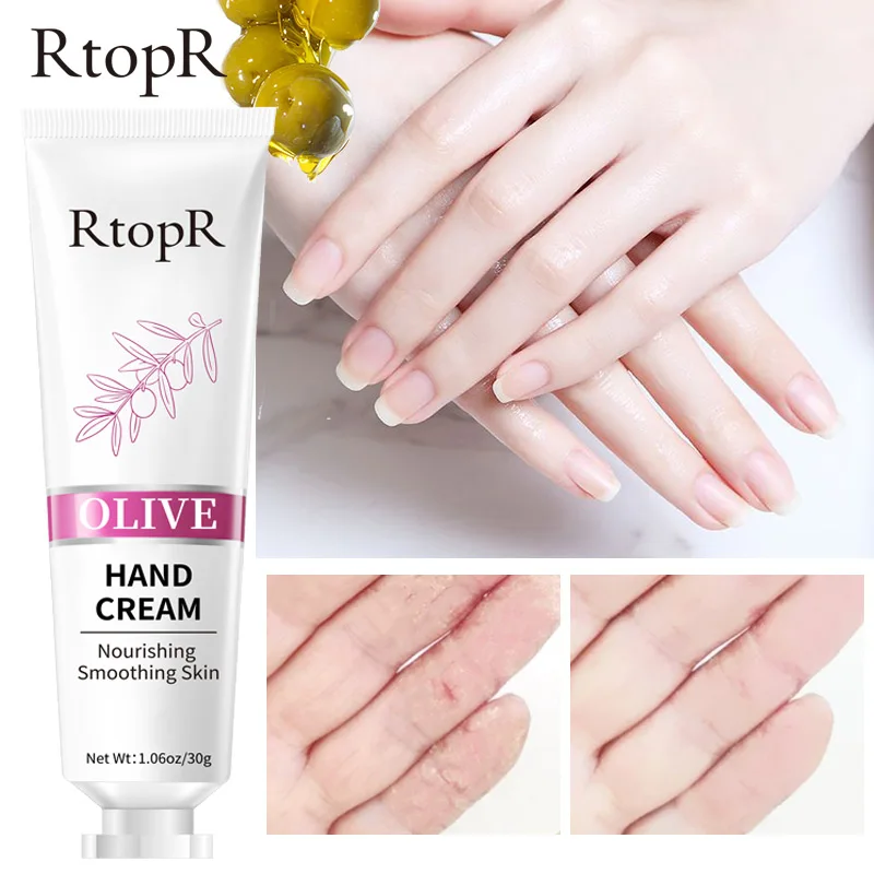 

RtopR Olive Hand Cream Nourishing Moisturizing Hand Care Products for Chapped Whitening 30g Anti-Aging Hydrating CrackPrevention