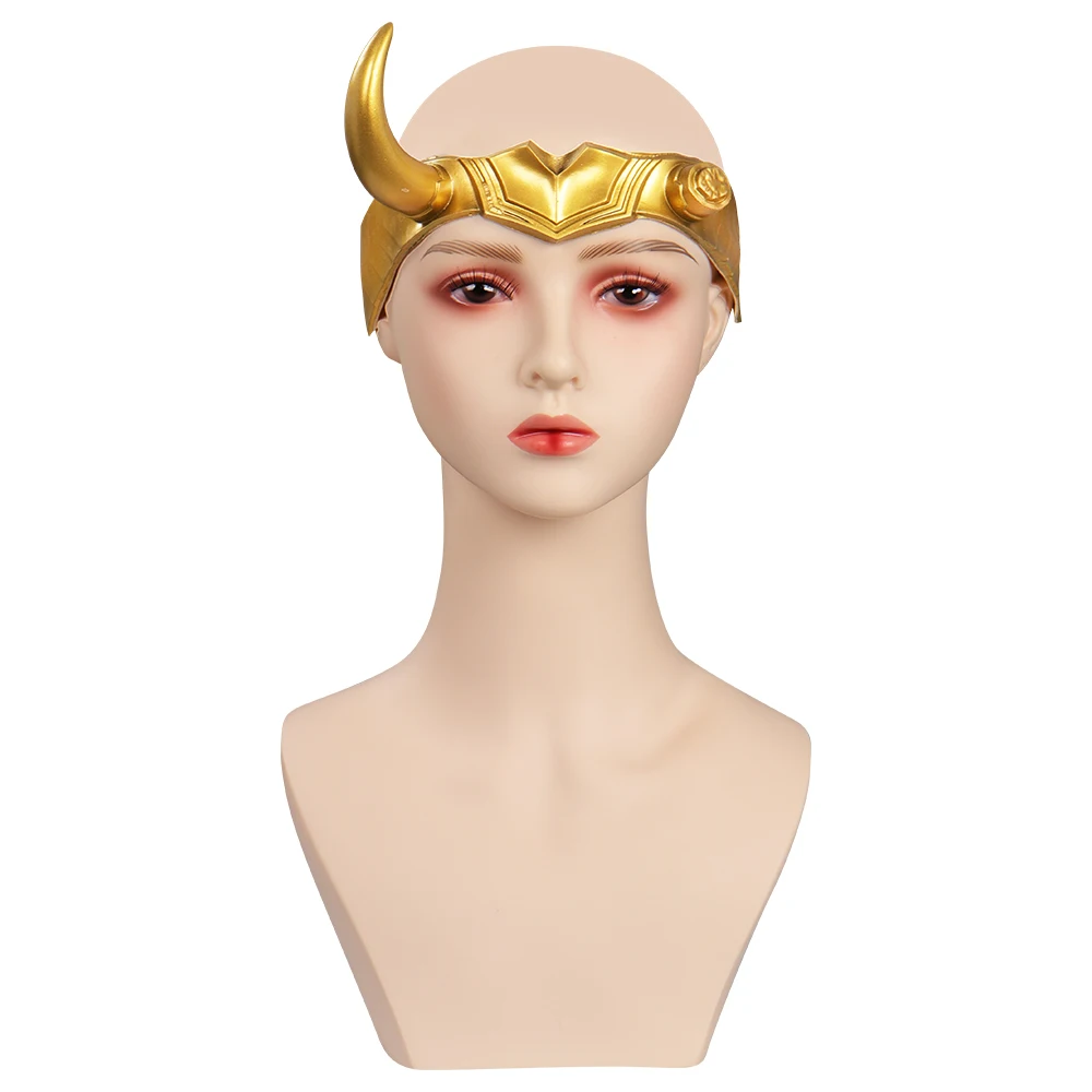 Máscara de Loki para hombres y mujeres, accesorios de disfraz de Loki, casco de látex, película, súper villano, accesorios de fiesta de disfraces de Halloween