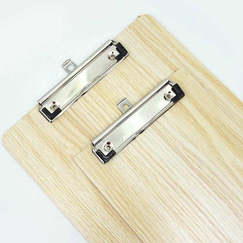 Document Holder Clip Board File Hardboard with Batterfly Clip Portable Wooden Writing Clipboard File Hardboard
