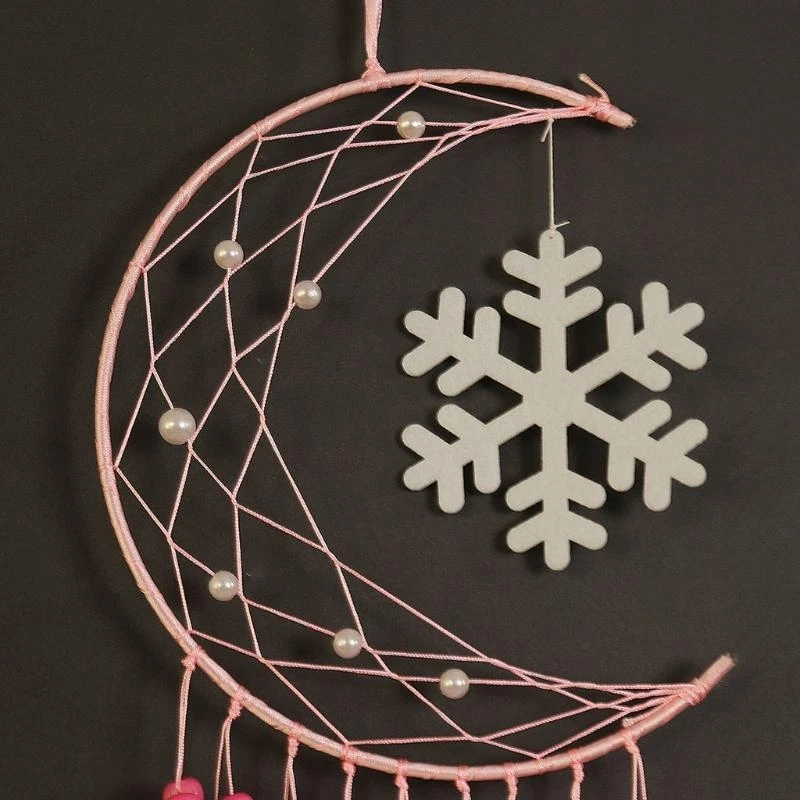 

Metal Macrame Moon Hoop for Dreamcatcher Making Macrame Project DIY Crafts Ring