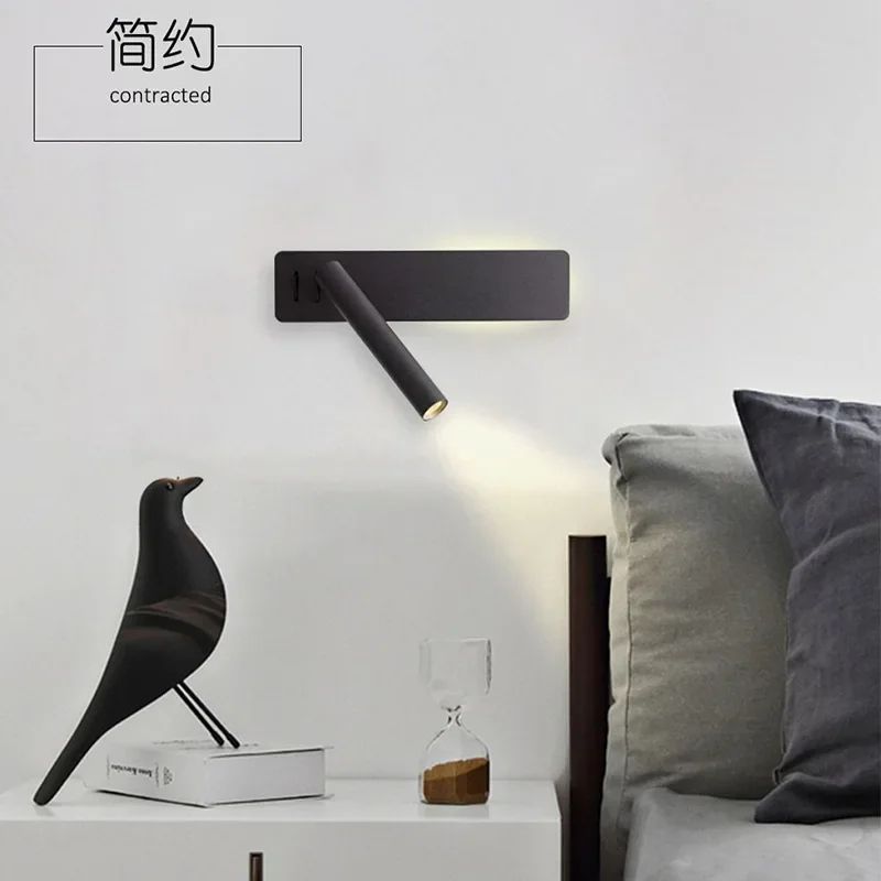 Imagem -02 - Moderno Arandela de Parede Led Lâmpada de Cabeceira Home Living Room Decor Leitura Iluminação Interior Quarto Corredor Night Lights Fixture Study Lamp