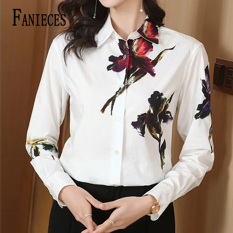 

FANIECES S-4XL Ropa Mujer Juvenil Elegant Luxury Design Female Shirt Women Blouse Casual Shirts Long Sleeve Office Lady Tops