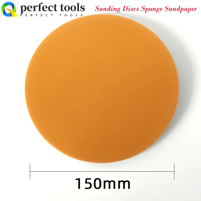 20pcs  6inch 150mm Foam Backed  Hook & Loop Polishing & Buffing Sanding Discs Sponge Sandpaper 400-3000 Grits