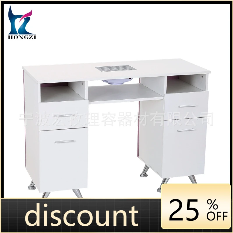 LH manicure table, built-in manicure vacuum cleaner with wrist pad, double-layer storage manicure table