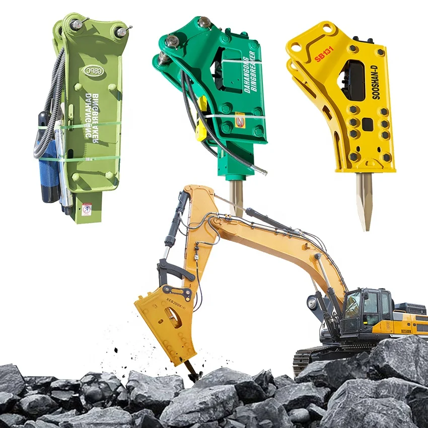 Heavy Equipment Attachments Crushing Rock Crusher Excavator Hydraulic Hammer SB131 34-50 Ton Rock Hammer