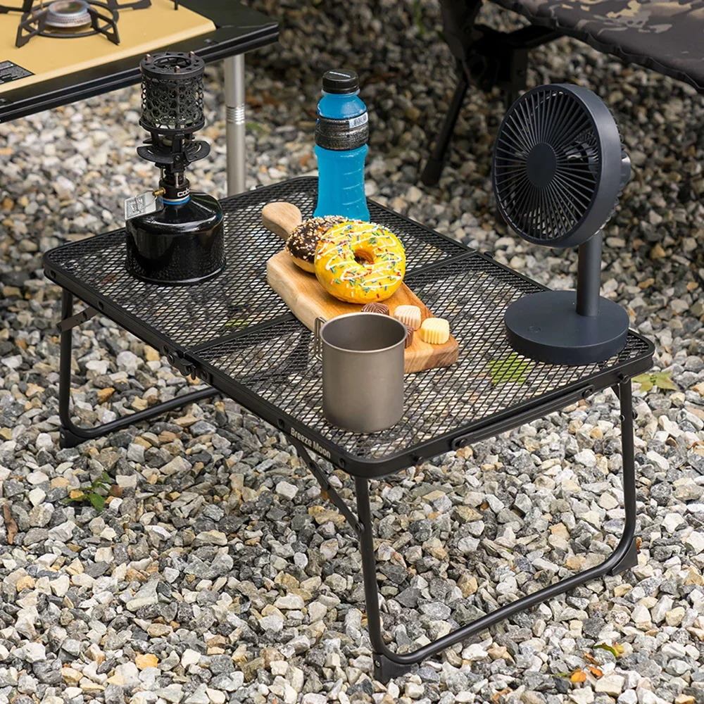 

Camping Mesh Folding Table Lightweight Folding Backpacking Auxiliary Mini Side Portable Table Dining Table