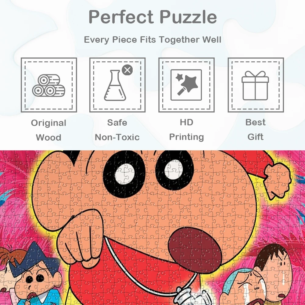 Crayon Shin Chan Legpuzzels Shinnosuke Nohara Uniek Ontwerp Grote Volwassen Jigsaw Japanse Maga Serie Anime Educatief Speelgoed