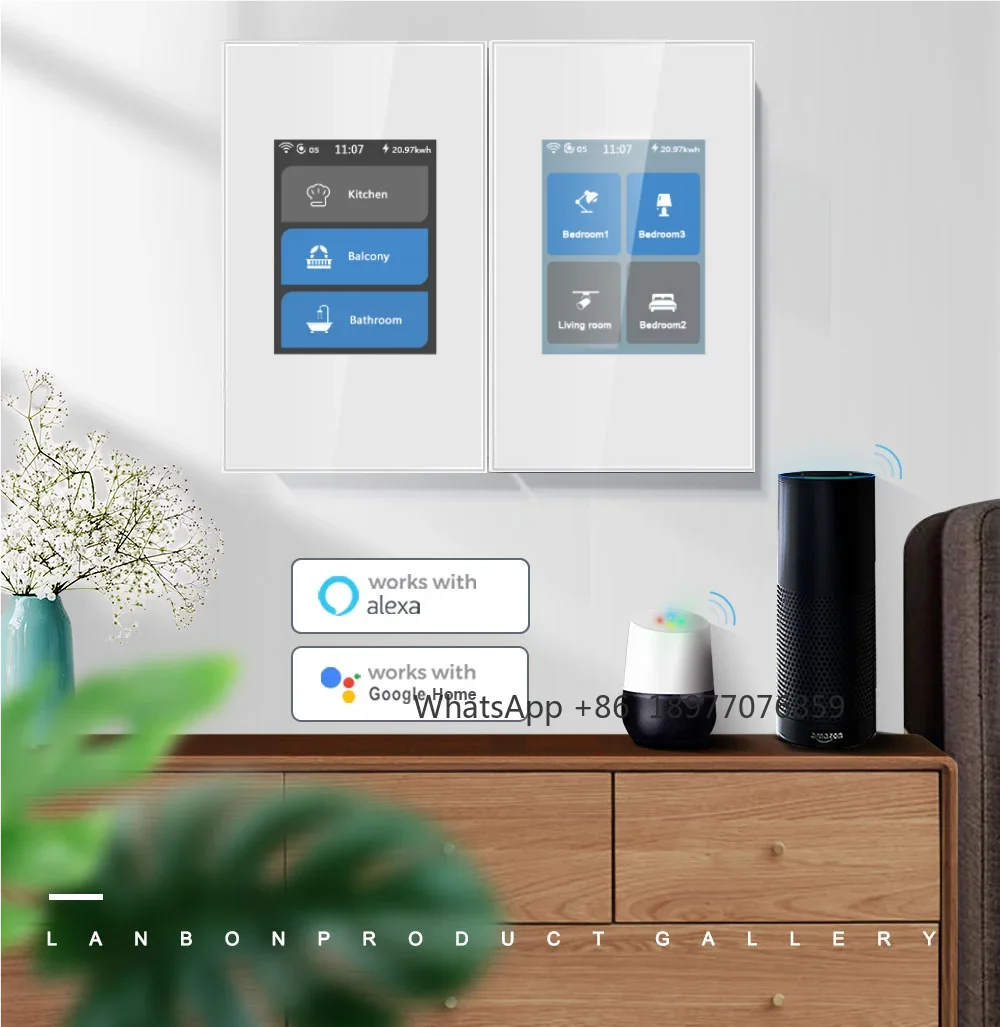 4 Gang Smart Switch WiFi Mesh Never Drops Touch Control HomeKit App Smart Home Wall Light Switch