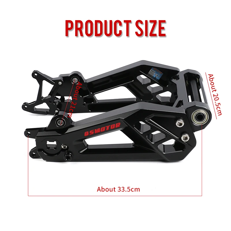 2023 Electric Motorcycle Modified Parts Aluminum Pro Swing Arm CNC Rear Flat Fork For QS Thor E125