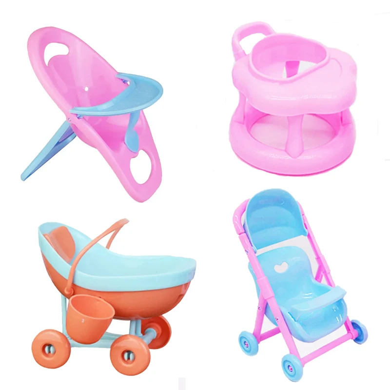 4-6 inch Baby Doll Accessories Stroller Dinner Table Dollhouse Miniature Items Birthday Gift Present Kids Toys Free Shipping