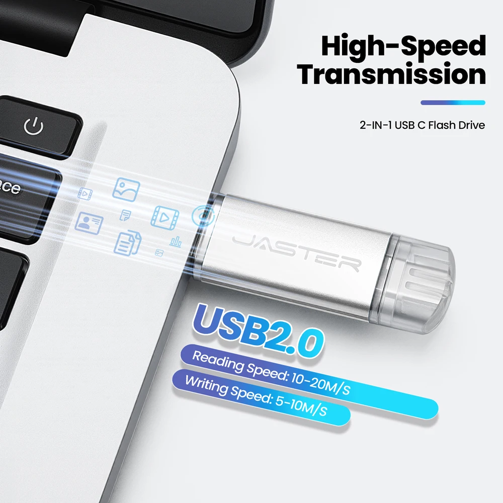 TYPE C USB Flash Drive Mini Metal USB-C Pen Drive USB-C Memory Stick Cle USB Stick Business Gift Pendrive 128GB 64GB 32GB 16GB