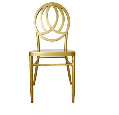

￥%Commercial Stainless Steel Banque Chairs Durable Metal Furniture for Hotels and Events Golden Iron Finish for Dining